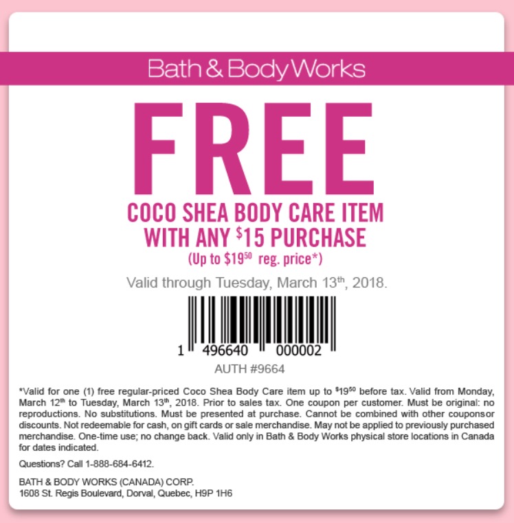 bath body works canada coupon