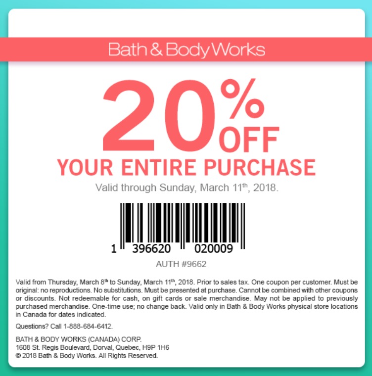 bath body coupon works