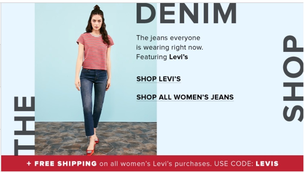 hudson's bay womens levi jeans