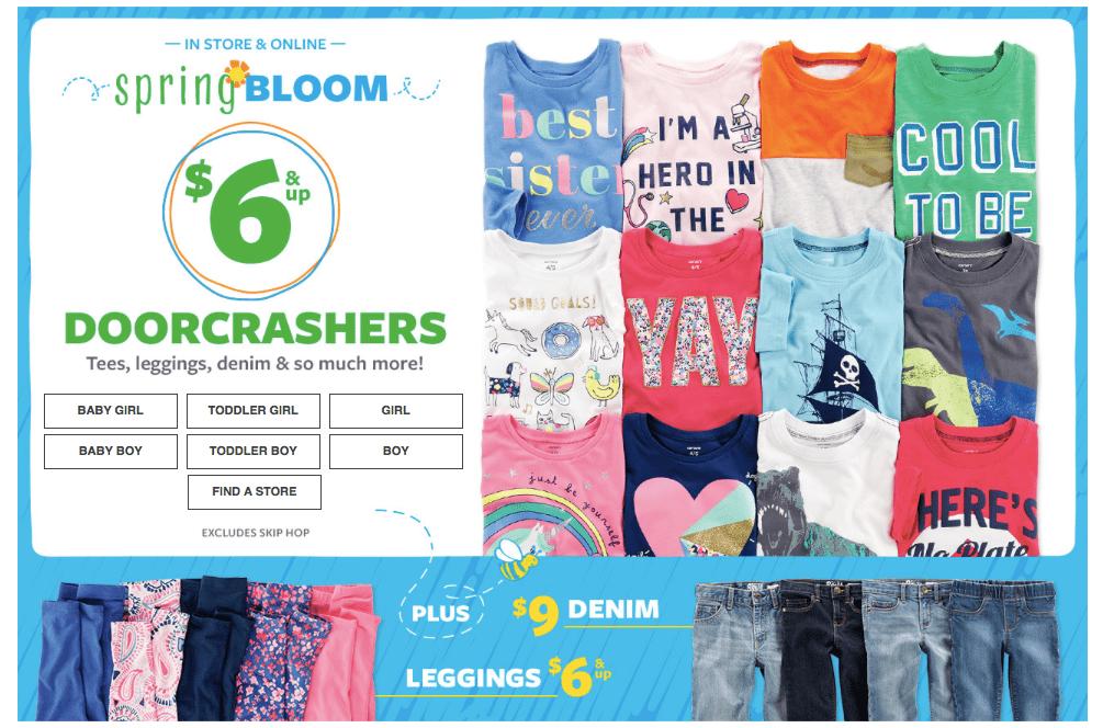 Carter's OshKosh B'gosh Canada Spring Bloom Sale: $6 Doorcrashers + 25% ...