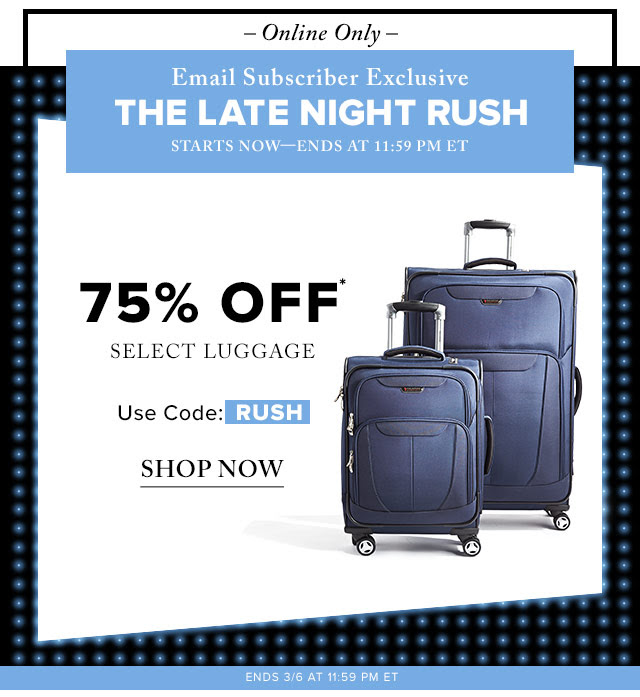 hudson's bay luggage sale