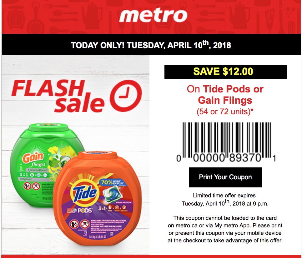 Tide on sale pods coupon