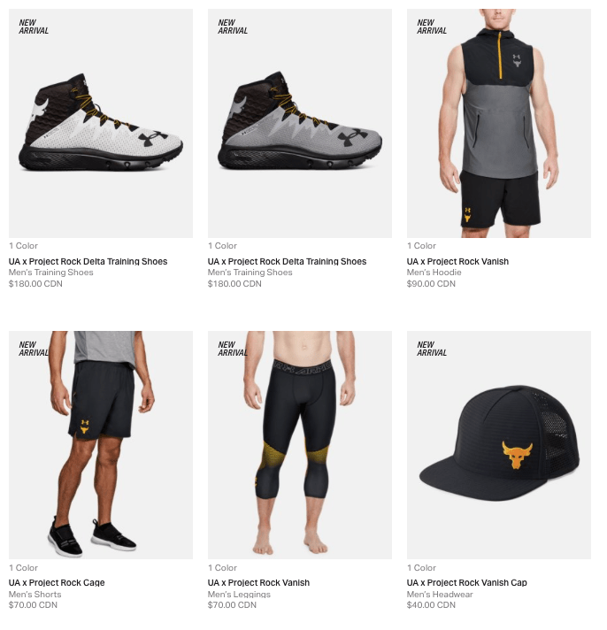 Under armor rock clearance collection