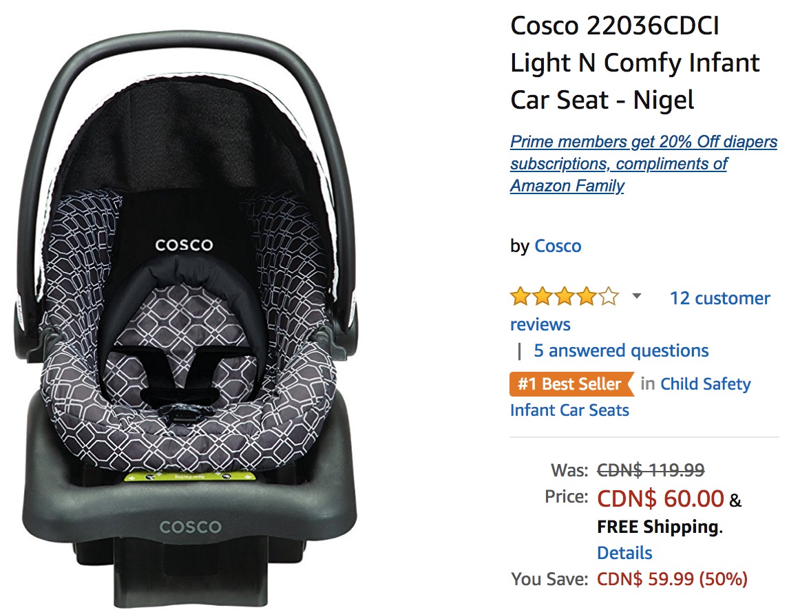 Cosco light n comfy car clearance seat