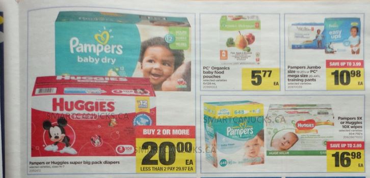 diapers on sale at superstore