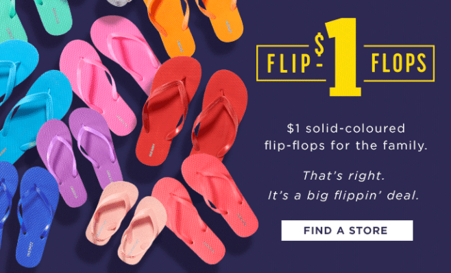 old navy $1 flip flop sale 2020 canada