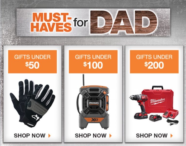 The Home Depot Canada Father's Day Gift Ideas Canadian Freebies