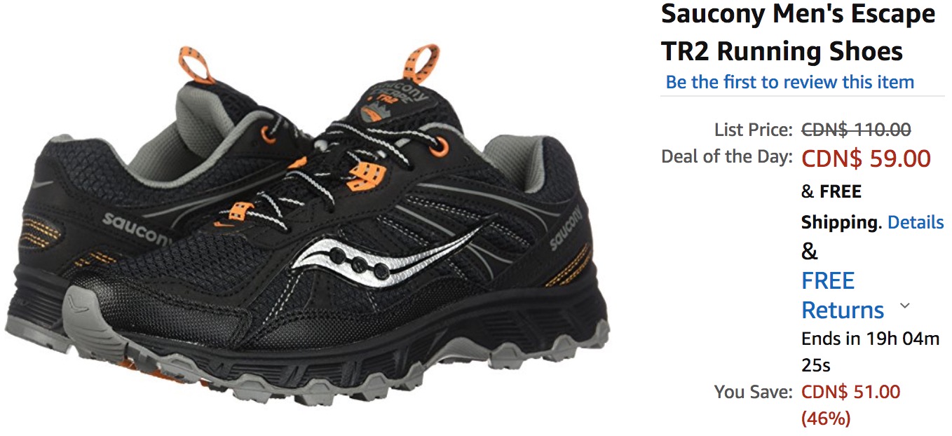 saucony amazon deal of the day