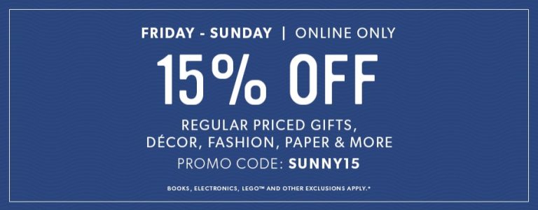 Indigo Canada Coupon Code Deal: Save 15% Off Regular Priced Items This Weekend Online Only ...