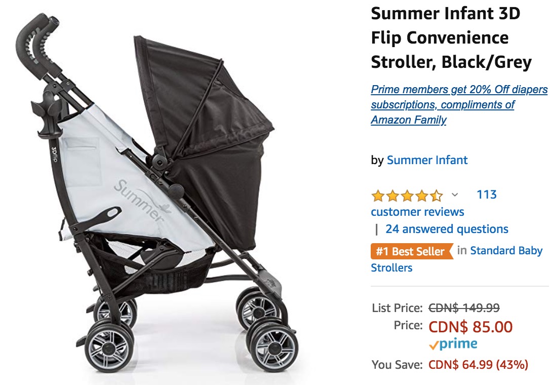 summer 3d flip stroller canada