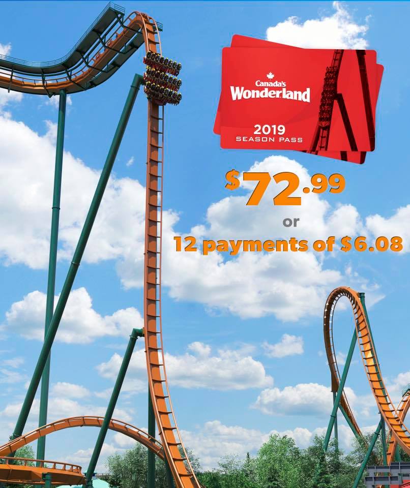 Canada's Wonderland 2019 Season Pass Includes Unlimited Visits in 2018 ...