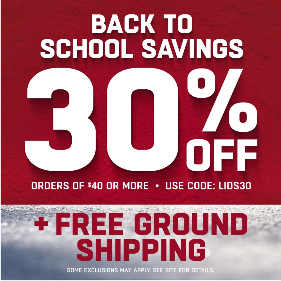 Lids Canada Back To School Offers Save 30 Off + FREE Shipping on