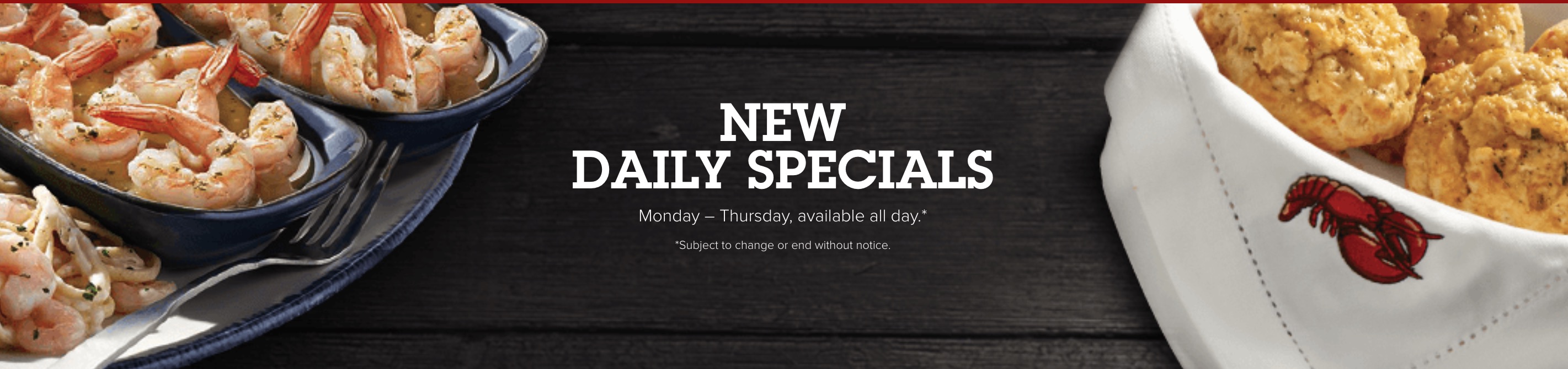 Red Lobster Canada New Daily Specials: Monday Endless Shrimp for $22