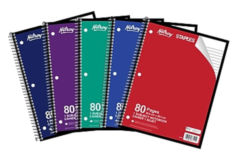 Staples Canada Back to School Sale Hilroy Notebooks for 10¢ + 10 to