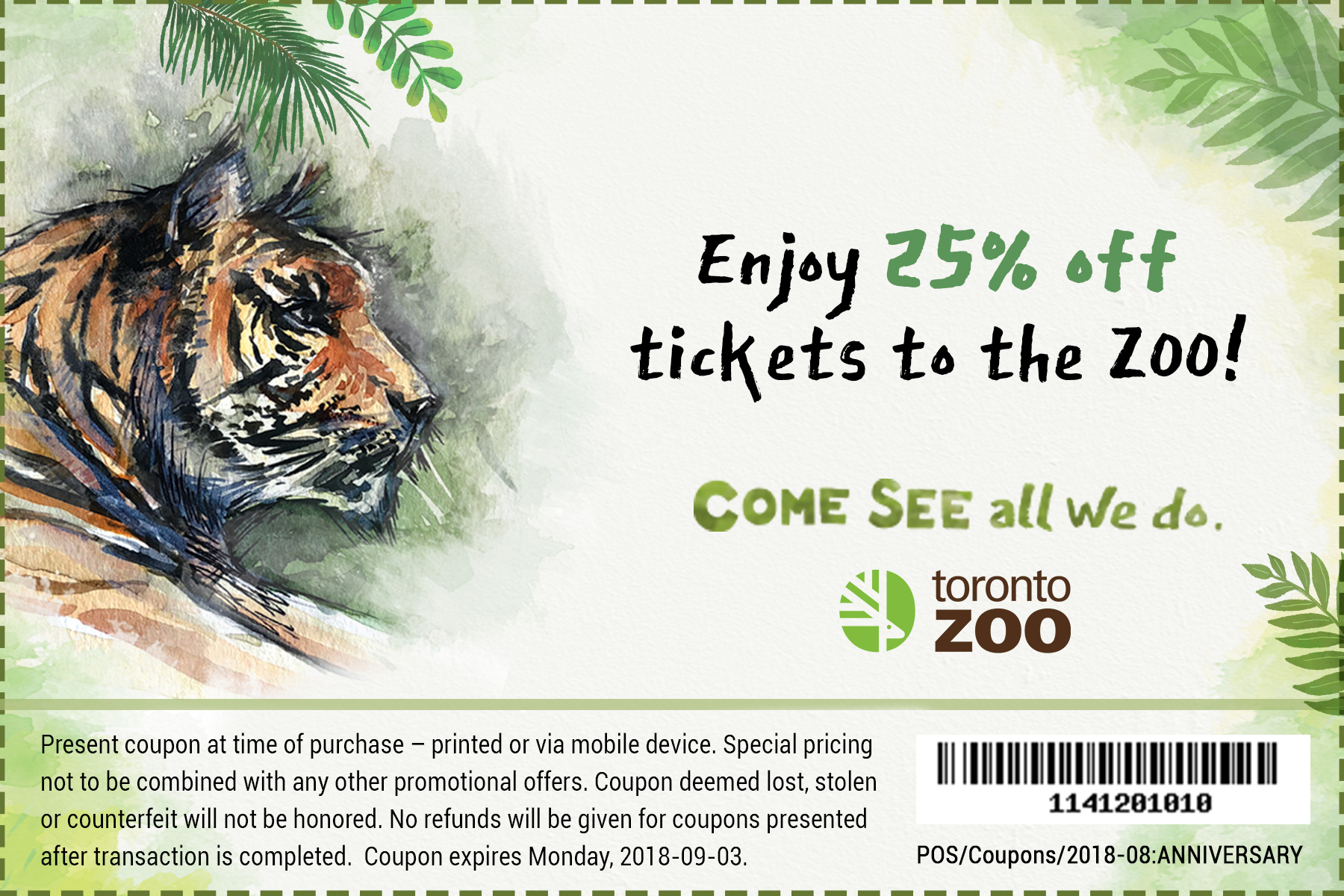 Toronto Zoo Canada Anniversary Offer: Save 25% Off Tickets! - Canadian  Freebies, Coupons, Deals, Bargains, Flyers, Contests Canada Canadian  Freebies, Coupons, Deals, Bargains, Flyers, Contests Canada