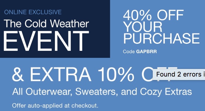 gap coupons 10 off