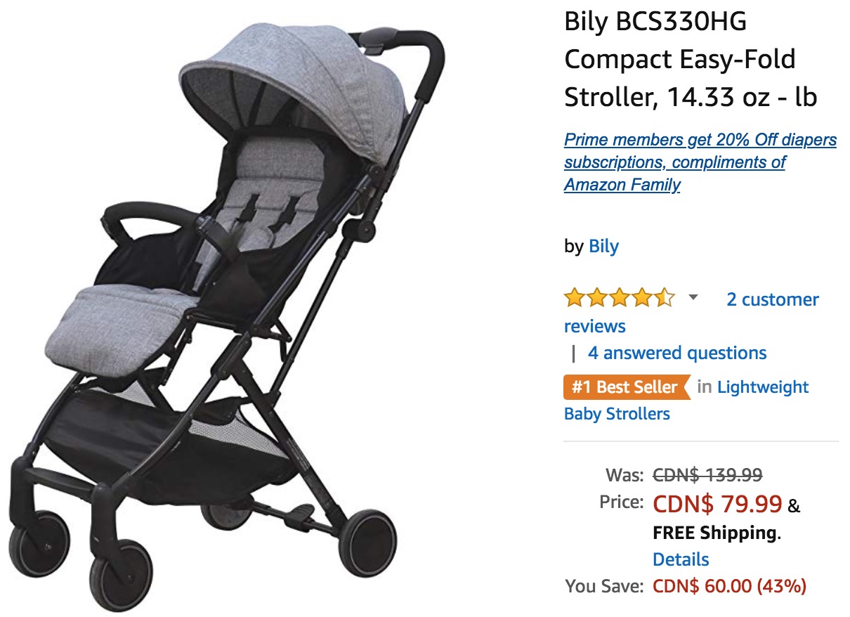 bily easy fold stroller