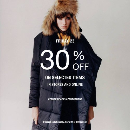ZARA Canada Black Friday Sale Save 30 Off Selected Items Canadian