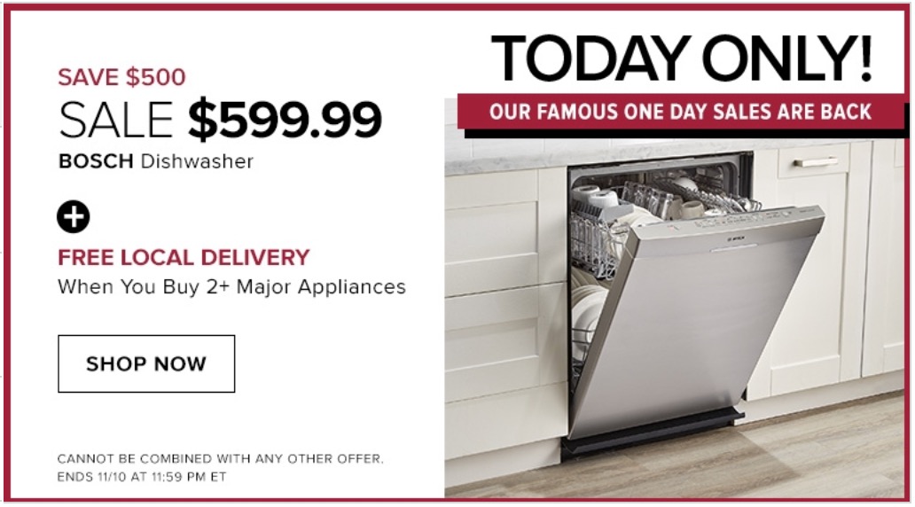 Bosch dishwasher promo hot sale code