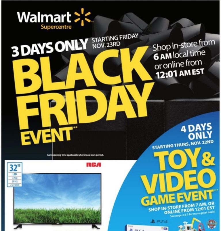 Walmart Canada Black Friday 2018 Flyer Deals Released! | Canadian - What Stores Open At 12 Am For Black Friday