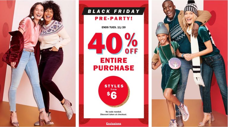 Old Navy Canada Black Friday Pre-Party Sale: Save 40% Off Your Entire ...