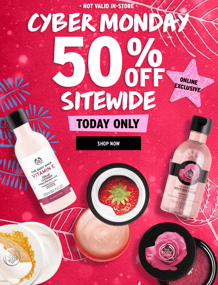 The Body Shop Canada Cyber Monday 2018 Deals Save 50 Off Sitewide Free Shipping On Orders Of