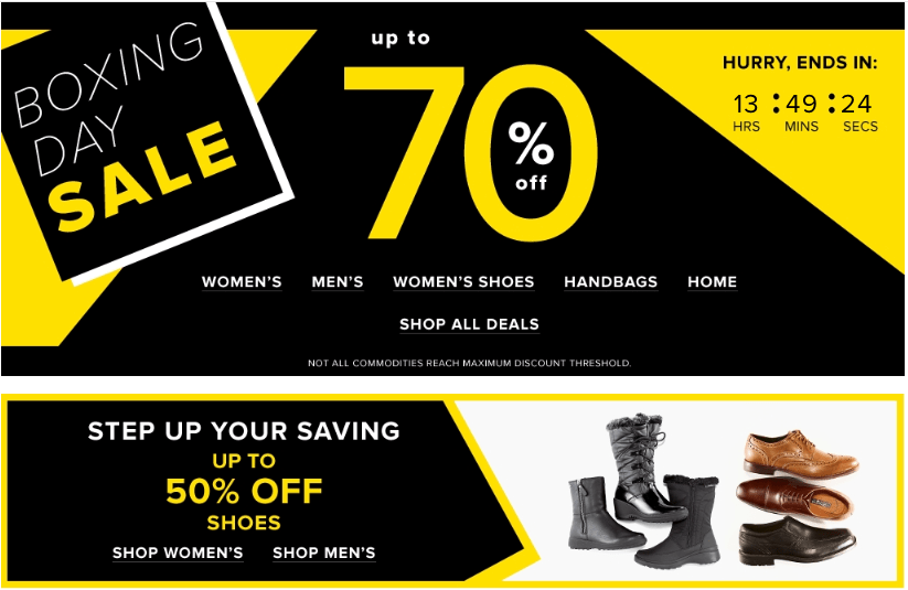 boxing day sale shoes