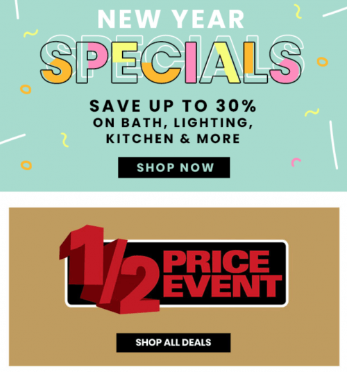 Lowe’s Canada 1/2 Price Event + New Year Specials! Canadian Freebies