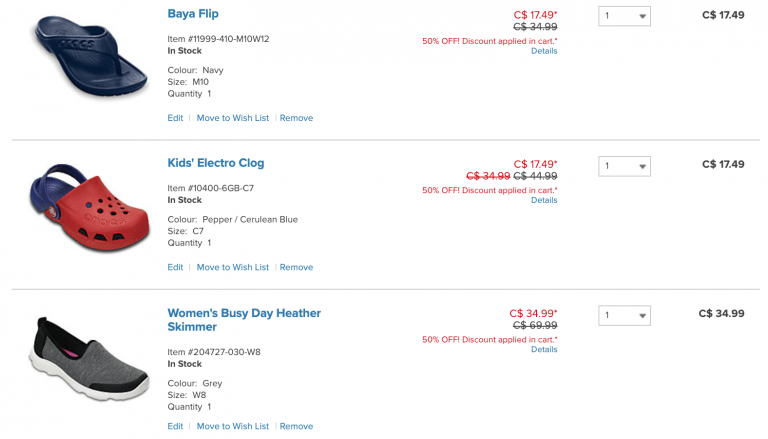 crocs canada discount code