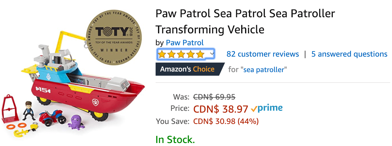 paw patrol sea patroller amazon