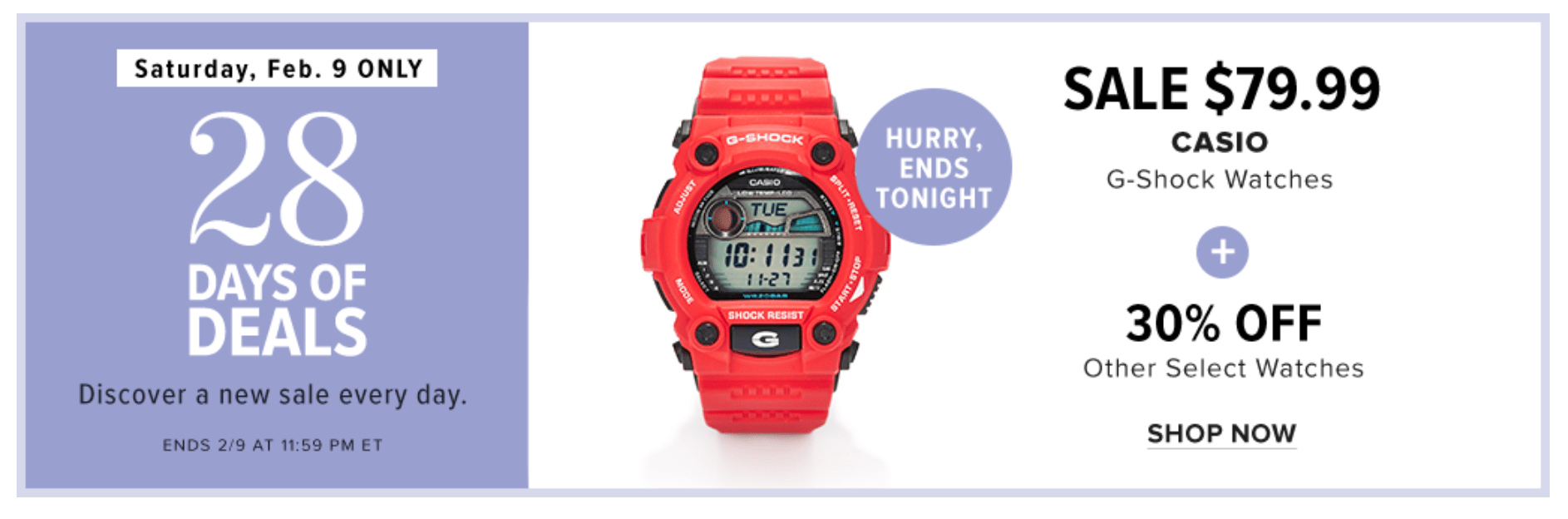 Promo code discount for g shock