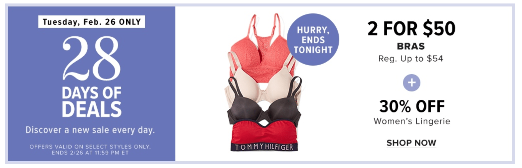 Hudson’s Bay Canada Deals: 2 for $50 Bras + 30% Off Lingerie + Up to 30 ...