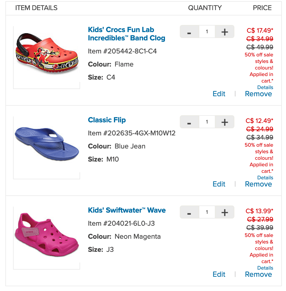 Crocs Canada Spring Clearance Event: Extra 50% Off Clearance Items ...
