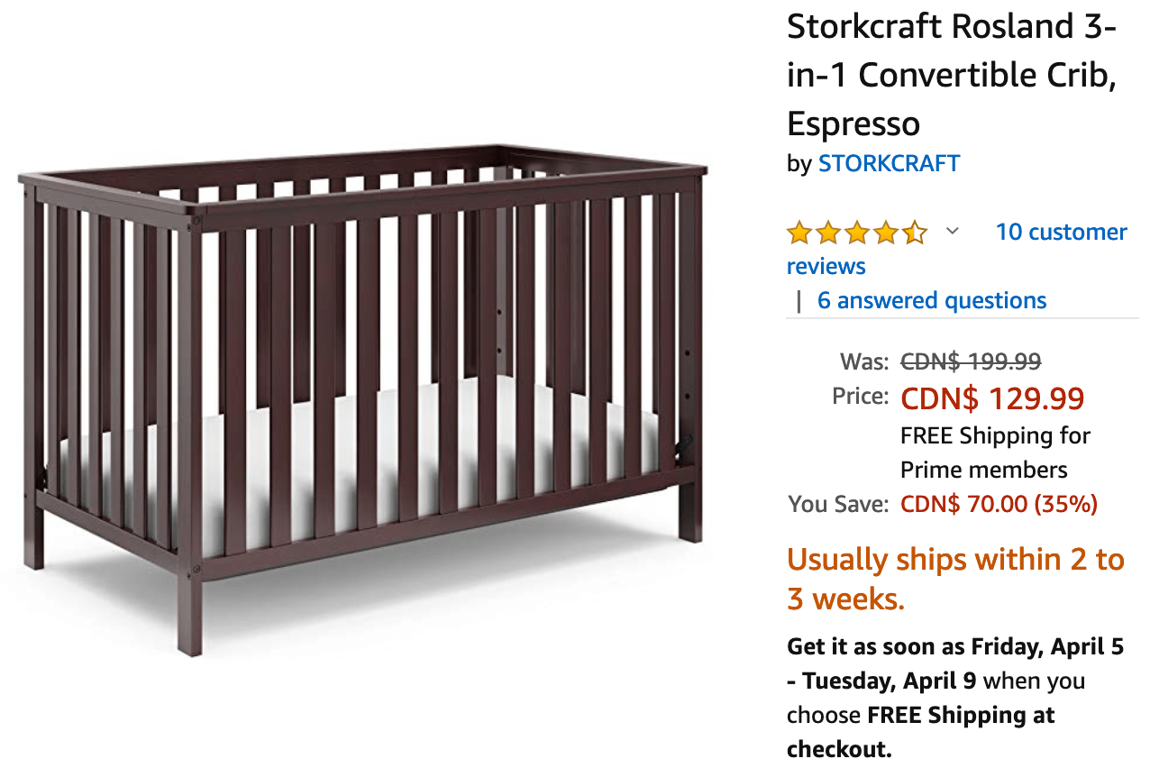 storkcraft rosland crib