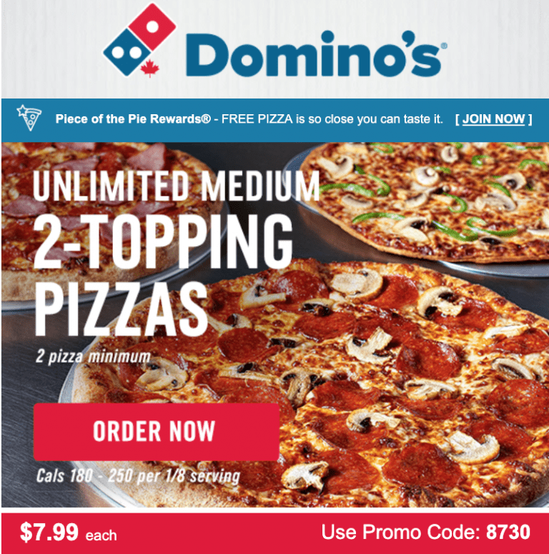 dominos pizza deals december 2012
