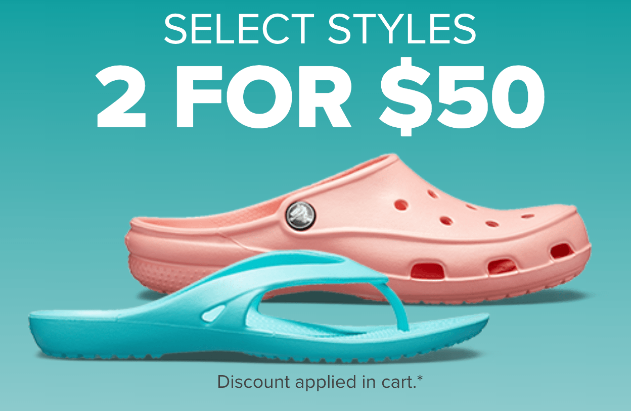 Crocs Canada Sale Get 2 for 50 on Select Styles With FREE Shipping