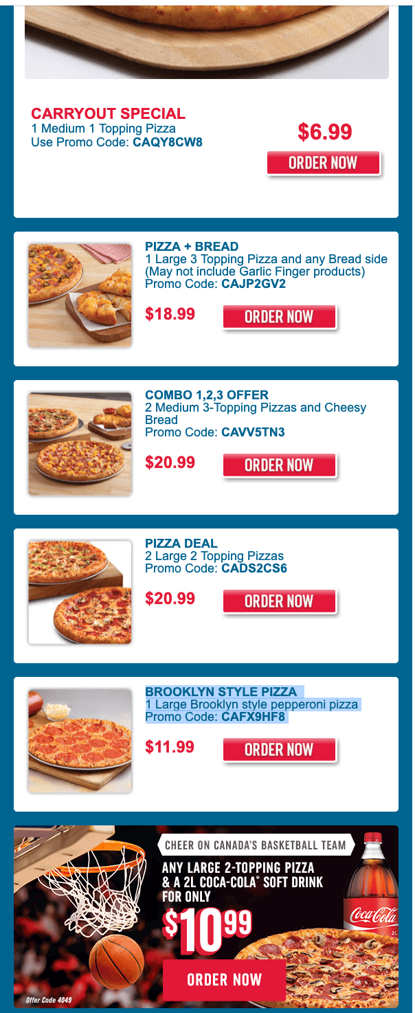 dominos pizza deals anderson sc