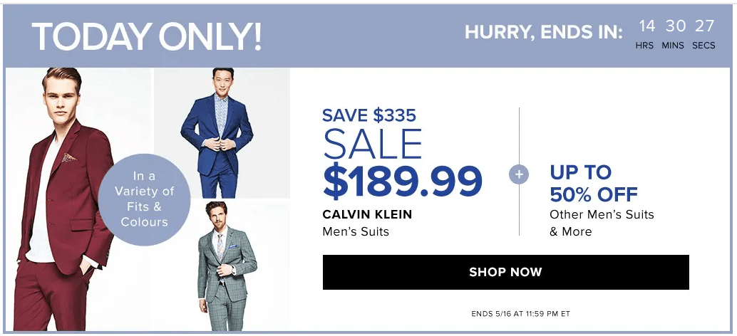 the bay calvin klein suits