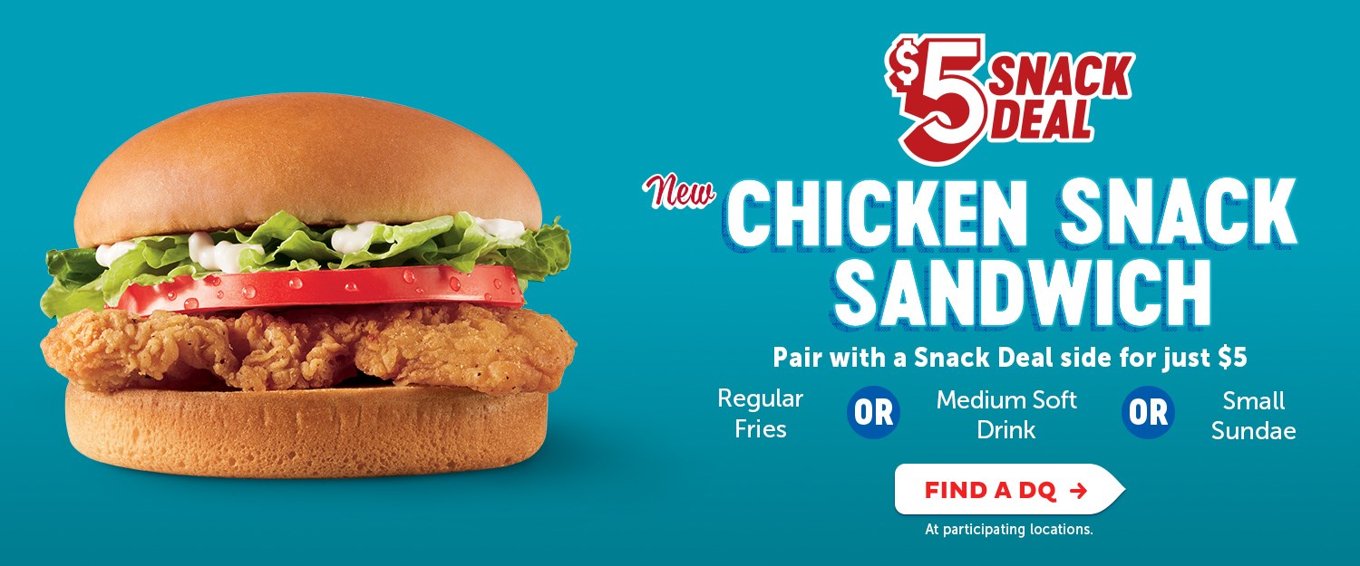 Dairy Queen Canada NEW Chicken Snack Sandwich + Cake Shake ...