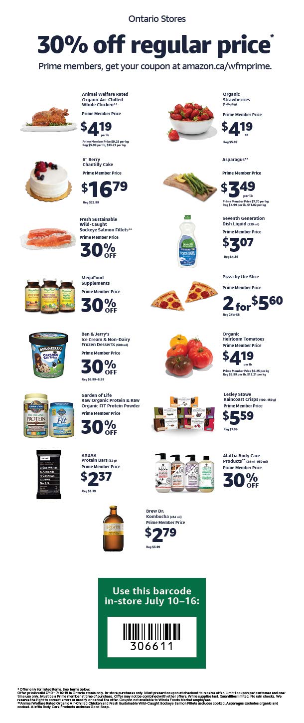 Whole Foods & Amazon Prime Canada Promotion: Save 30% Off ...