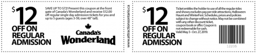 Canada’s Wonderland Promos: $12 Off Tickets + Save on Advance Purchase ...