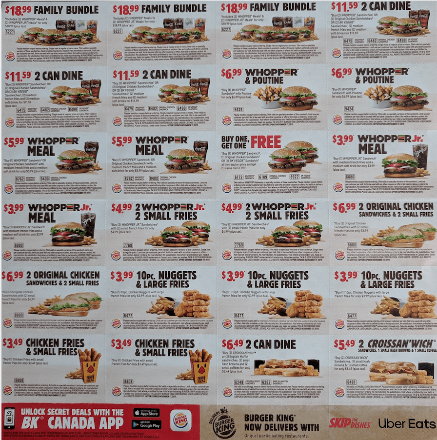 Burger King Mailer Coupons Buy One Whopper, Get One FREE, Whopp Meal