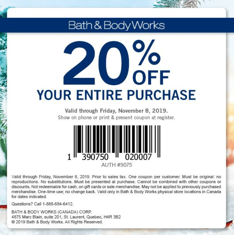 Bath & Body Works Canada Deals 2 FREE Candles + Save 20 off your