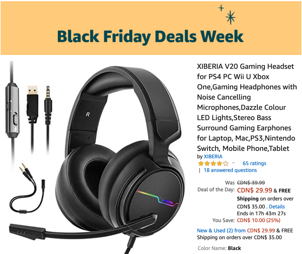 xbox one headset black friday 2019