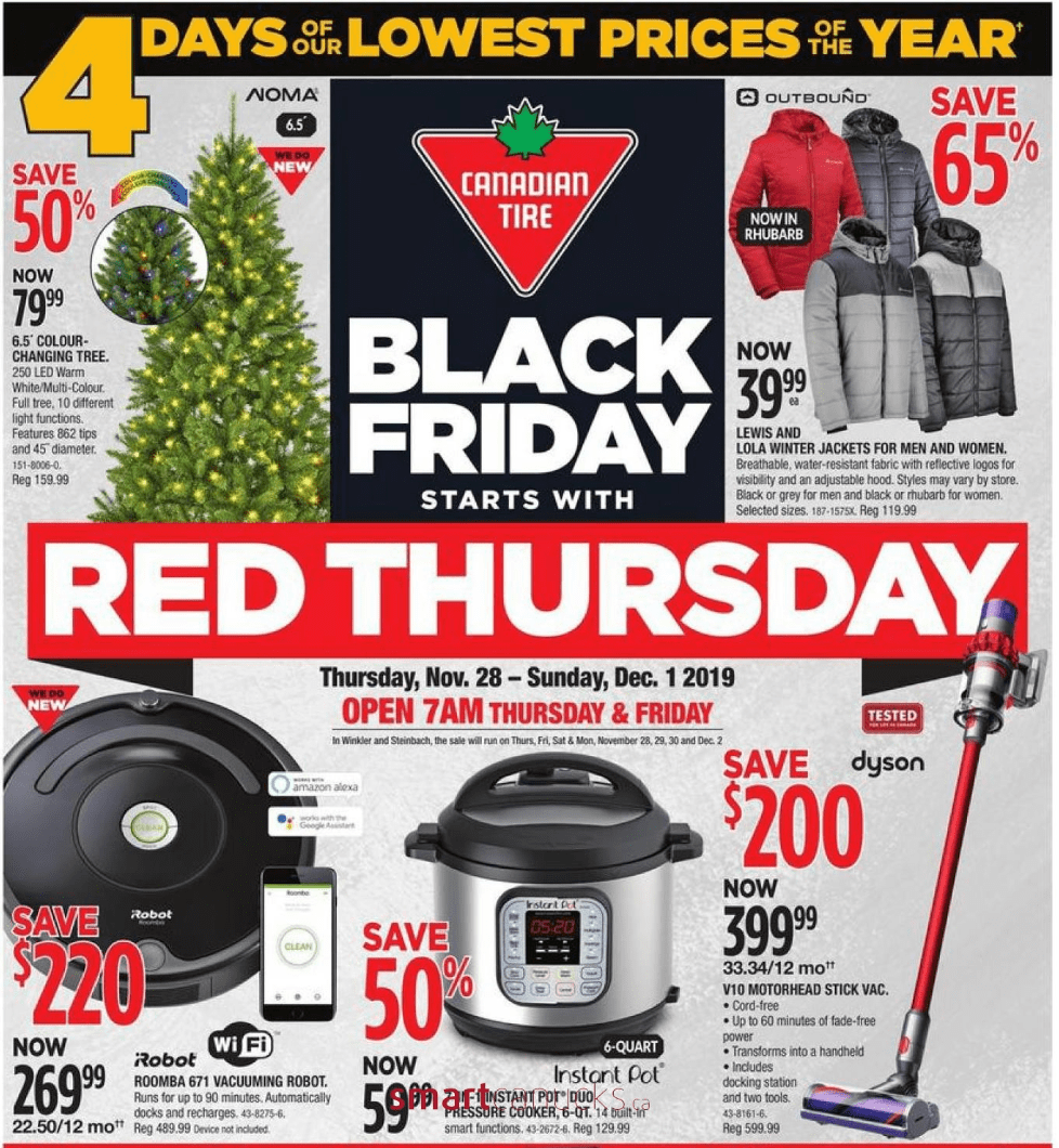 Canadian Tire Black Friday 2019 Flyers & Red Thursday Sale *LIVE* Save