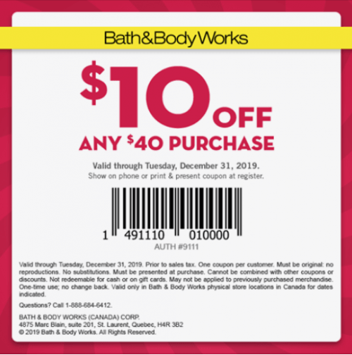 Bath & Body Works Canada Boxing Day & SemiAnnual Sale + Coupon
