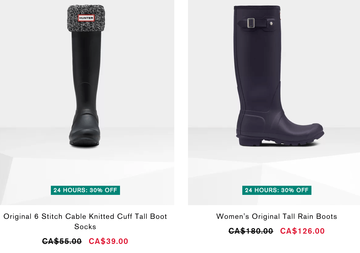 hunter rain boots cyber monday sale