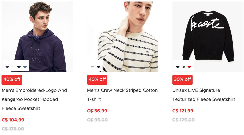 Lacoste Canada Holiday Sale: Save 25%-40% Off + FREE Shipping‌ on‌ All ...