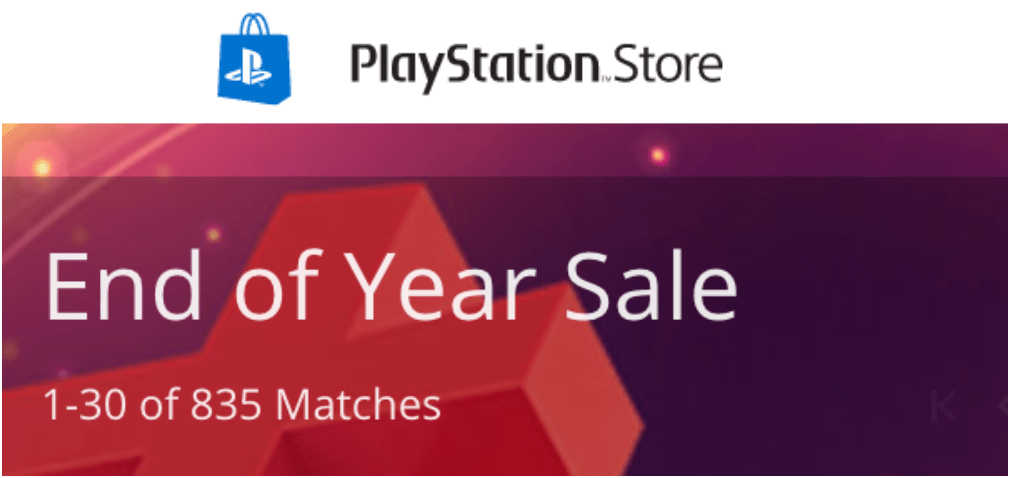 playstation end of year sale