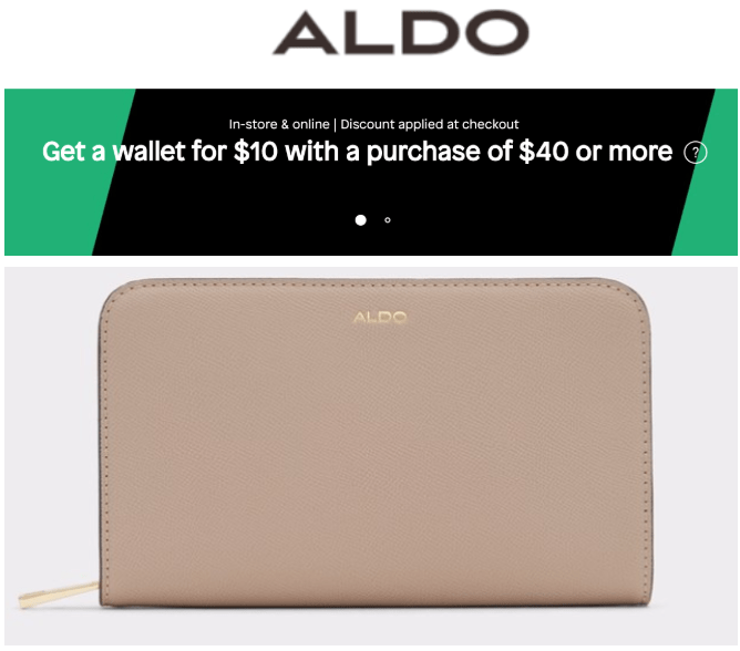 Aldo Canada Deals: Wallet for $10 With 